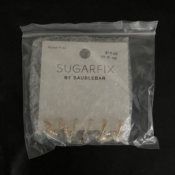 Sugarfix by BaubleBar Three Hoop Star Earrings Gifts NEW - Picture 5 of 7